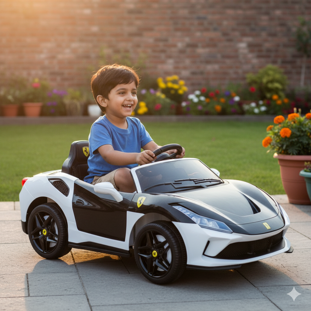 Sports Car Black with White
